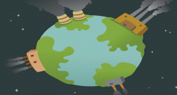 Playing dominoes with the planet