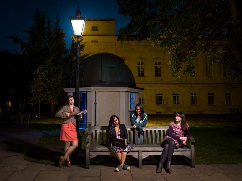 DecLeft to Right: Helen Arney, Sheila Kanani, Jen Gupta, Helen Keen. Location: North Observatory Tower, The Quad, UCL. Photographer: Ben Gilbert. Image © Ben Gilbert/ScienceGrrl. Please do not use this image on other sites without the permission of ScienceGrrl (sciencegrrlUK@gmail.com)