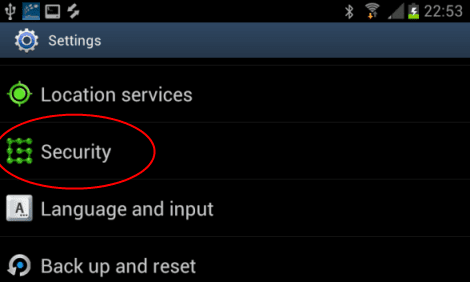 security-android-setting